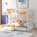 Full Over Full Wood Bunk Bed with Storage Drawers and Convertible Design | Just Better Bunk Beds