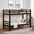 Twin Over Twin Wood Bunk Bed for Kids with Ladder and Guardrails | Just Better Bunk Beds