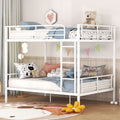 Full Over Full Wood Bunk Bed with Ladder and Guardrails | Just Better Bunk Beds