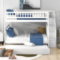 Full Over Full Bunk Bed with Trundle and Convertible Design | Just Better Bunk Beds
