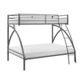 Twin Over Full Metal Bunk Bed with Guardrails and Ladder | Just Better Bunk Beds