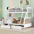 Twin Over Full Wood Bunk Bed with Storage Staircase and Drawers | Just Better Bunk Beds