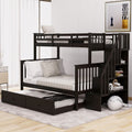 Twin Over Full Bunk Bed with Twin Trundle and Storage Drawers | Just Better Bunk Beds