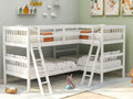 Twin Over Twin Wood Bunk Bed for Kids with Ladder and Guardrails | Just Better Bunk Beds
