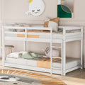 Twin Over Twin Wood Bunk Bed for Kids with Ladder and Guardrails | Just Better Bunk Beds